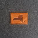 New York Leather Patches with Optional Hook and Loop Fastener