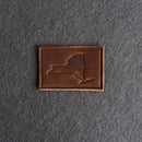 New York Leather Patches with Optional Hook and Loop Fastener