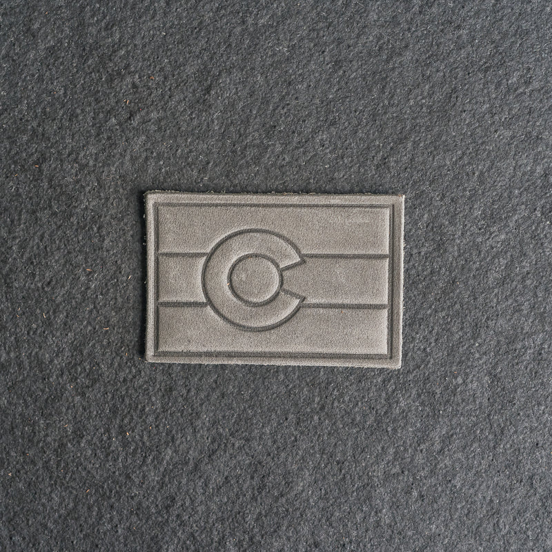 Colorado Flag Leather Patches with optional Velcro added