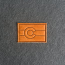 Colorado Flag Leather Patches with Optional Hook and Loop Fastener
