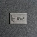 Texas License Plate Leather Patches with Optional Hook and Loop Fastener