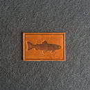 Fish Leather Patches with Optional Hook and Loop Fastener