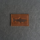 Fish Leather Patches with Optional Hook and Loop Fastener