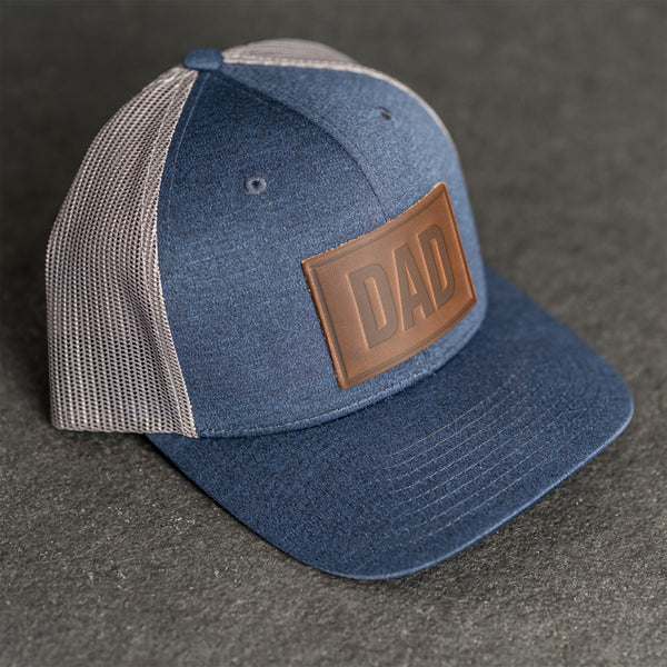 Leather Patch Performance Style Trucker Hat - Dad Stamp