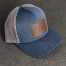 Leather Patch Performance Style Trucker Hat - Deer Stamp