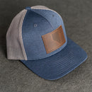 Leather Patch Performance Style Trucker Hat - Nevada Stamp
