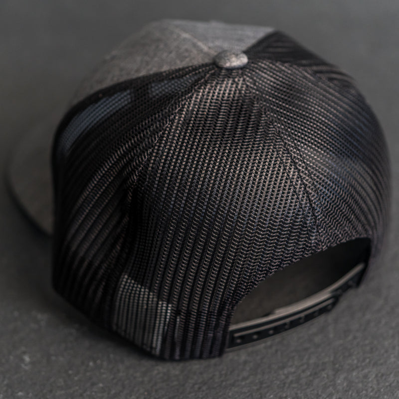 Leather Patch Performance Style Trucker Hat - Deer Stamp