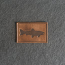 Fish Leather Patches with Optional Hook and Loop Fastener