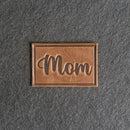 Mom Leather Patches with Optional Hook and Loop Fastener