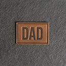 Dad Stamp Leather Patches with Optional Hook and Loop Fastener