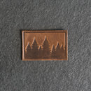 Pine Tree Ridgeline Leather Patches with Optional Hook and Loop Fastener