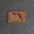 Florida Leather Patches with Optional Hook and Loop Fastener