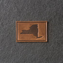New York Leather Patches with Optional Hook and Loop Fastener