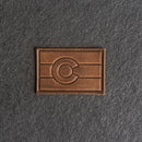 Colorado Flag Leather Patches with Optional Hook and Loop Fastener