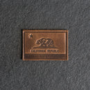 California Flag Leather Patches with Optional Hook and Loop Fastener