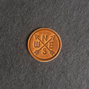 Compass Rose Leather Patches with Optional Hook and Loop Fastener