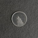 Wolf Leather Patches with Optional Hook and Loop Fastener