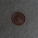 Wolf Leather Patches with Optional Hook and Loop Fastener