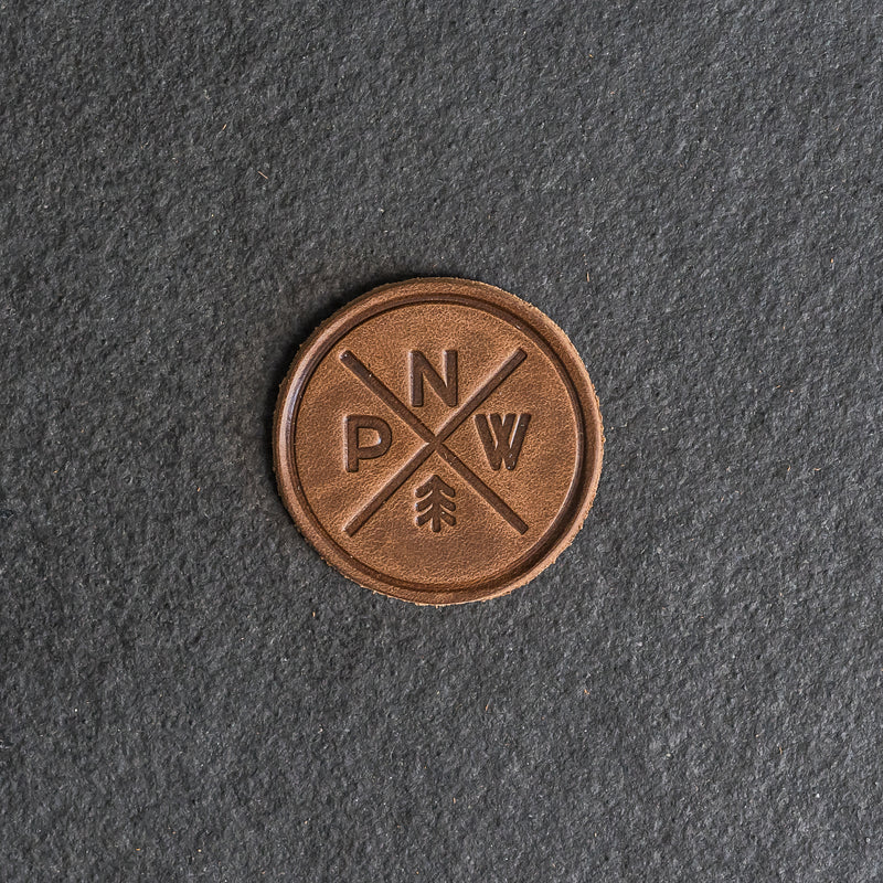 Leather Patch With Emblem, Name & Rank W/ Velcro