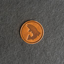 Fish Leather Patches with Optional Hook and Loop Fastener - Circle Patch Jumping Fish