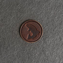 Fish Leather Patches with Optional Hook and Loop Fastener - Circle Patch Jumping Fish