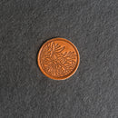 Floral Leather Patches with Optional Hook and Loop Fastener - Circle