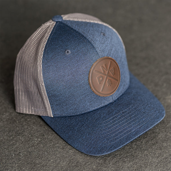 Leather Patch Performance Style Trucker Hat - PNW Stamp