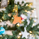 Personalized Leather Christmas Ornament - Ox Shape | Stocking Tags