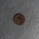 Fish Leather Patches with Optional Hook and Loop Fastener - Circle Patch Jumping Fish