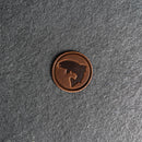 Fish Leather Patches with Optional Hook and Loop Fastener - Circle Patch Jumping Fish