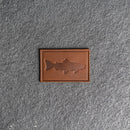 Fish Leather Patches with Optional Hook and Loop Fastener