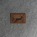 Deer Stamp Leather Patches with Optional Hook and Loop Fastener