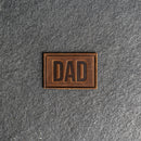 Dad Stamp Leather Patches with Optional Hook and Loop Fastener