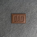 Dad Stamp Leather Patches with Optional Hook and Loop Fastener