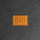 Dad Stamp Leather Patches with Optional Hook and Loop Fastener