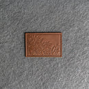 Floral Design Leather Patches with Optional Hook and Loop Fastener