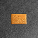 Floral Design Leather Patches with Optional Hook and Loop Fastener