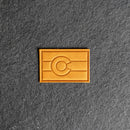 Colorado Flag Leather Patches with Optional Hook and Loop Fastener