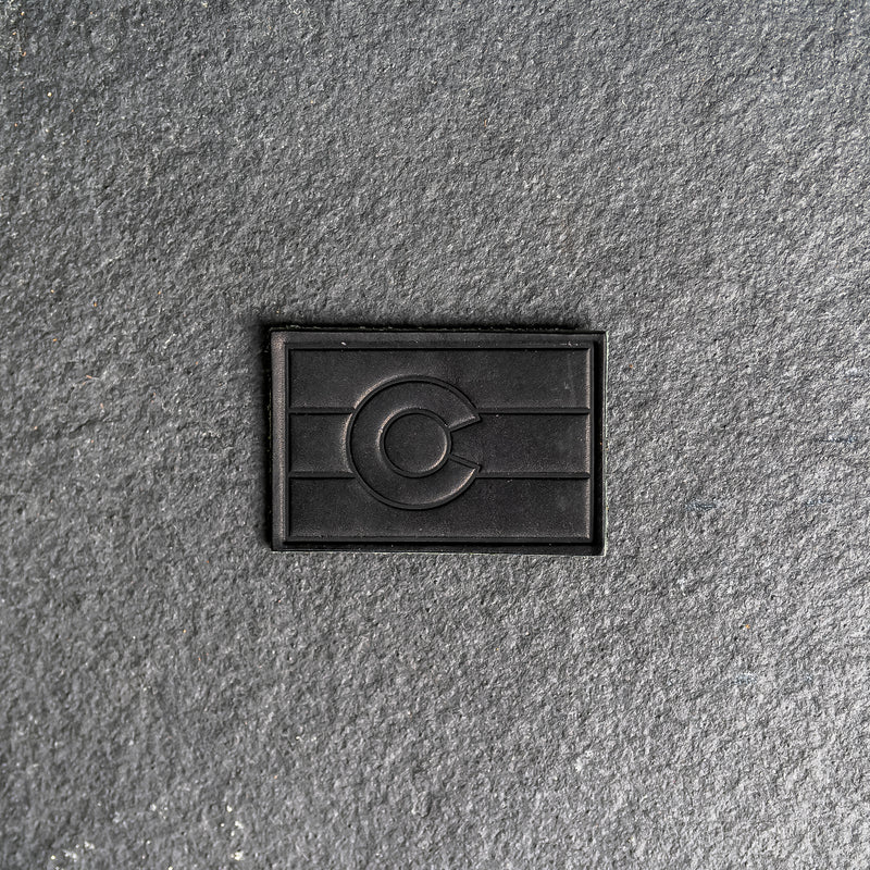 Colorado Flag Leather Patches with Optional Hook Side Fastener