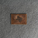 Texas Leather Patches with Optional Hook and Loop Fastener