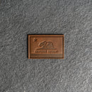 California Flag Leather Patches with Optional Hook and Loop Fastener