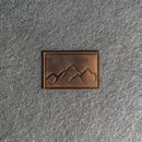 Mountain Range Leather Patches with Optional Hook and Loop Fastener