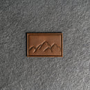 Mountain Range Leather Patches with Optional Hook and Loop Fastener