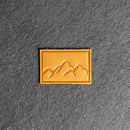 Mountain Range Leather Patches with Optional Hook and Loop Fastener