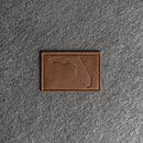 Florida Leather Patches with Optional Hook and Loop Fastener
