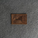 New York Leather Patches with Optional Hook and Loop Fastener