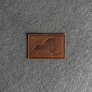 New York Leather Patches with Optional Hook and Loop Fastener