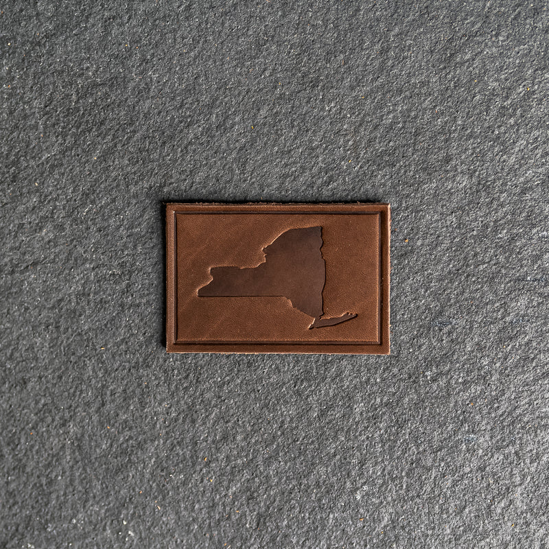 New York Leather Patches with optional Velcro added