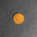 Floral Leather Patches with Optional Hook and Loop Fastener - Circle