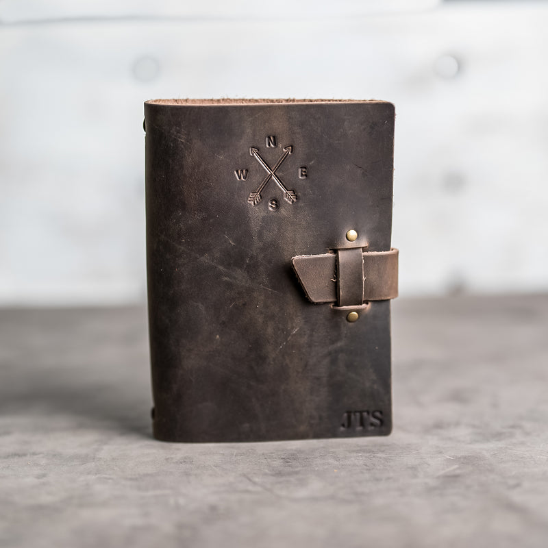 Personalized Leather Bound World Travel Journal